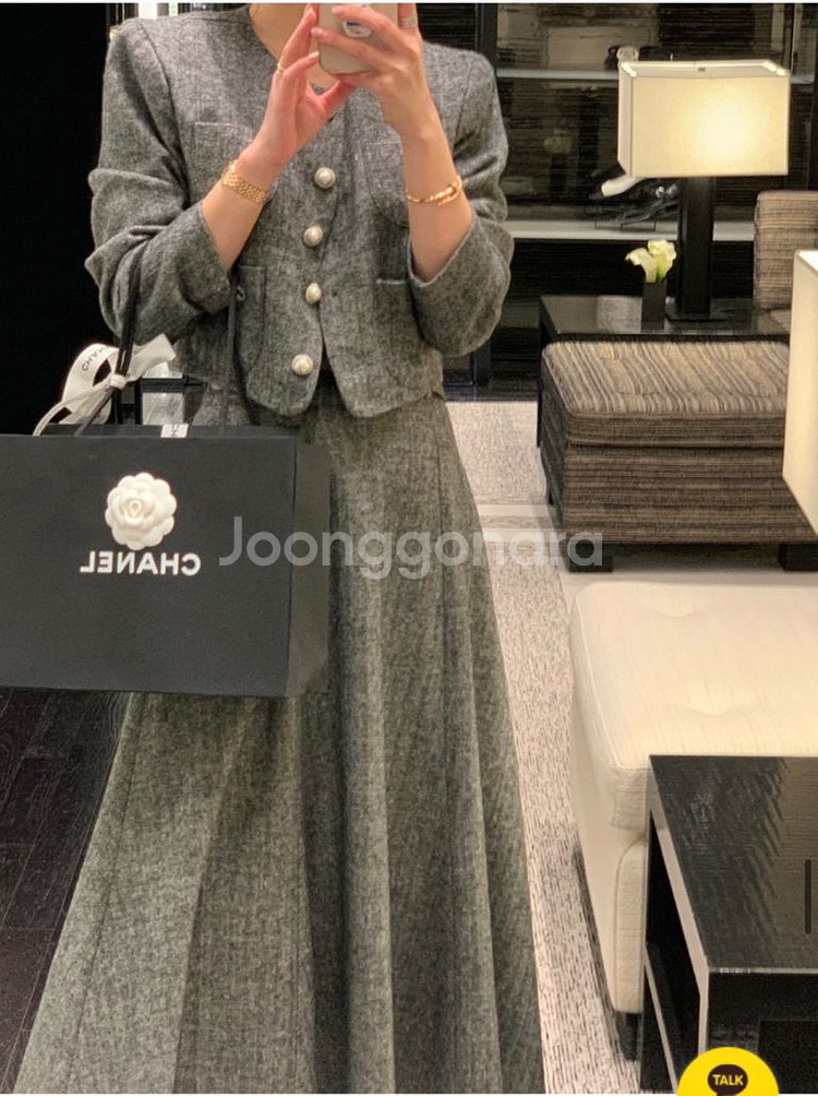 바이씨니 헤링본 셋업 자켓프리 스커트라지--0