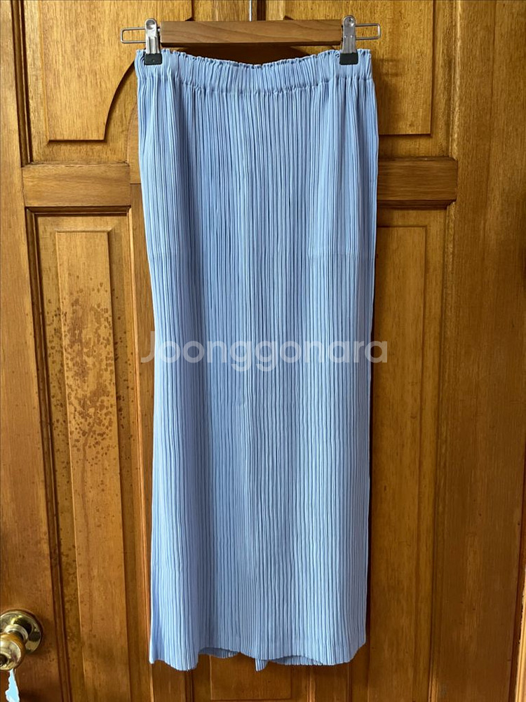 이세이미야케 해칭 스커트 2025년 7월 라이트 블루--1