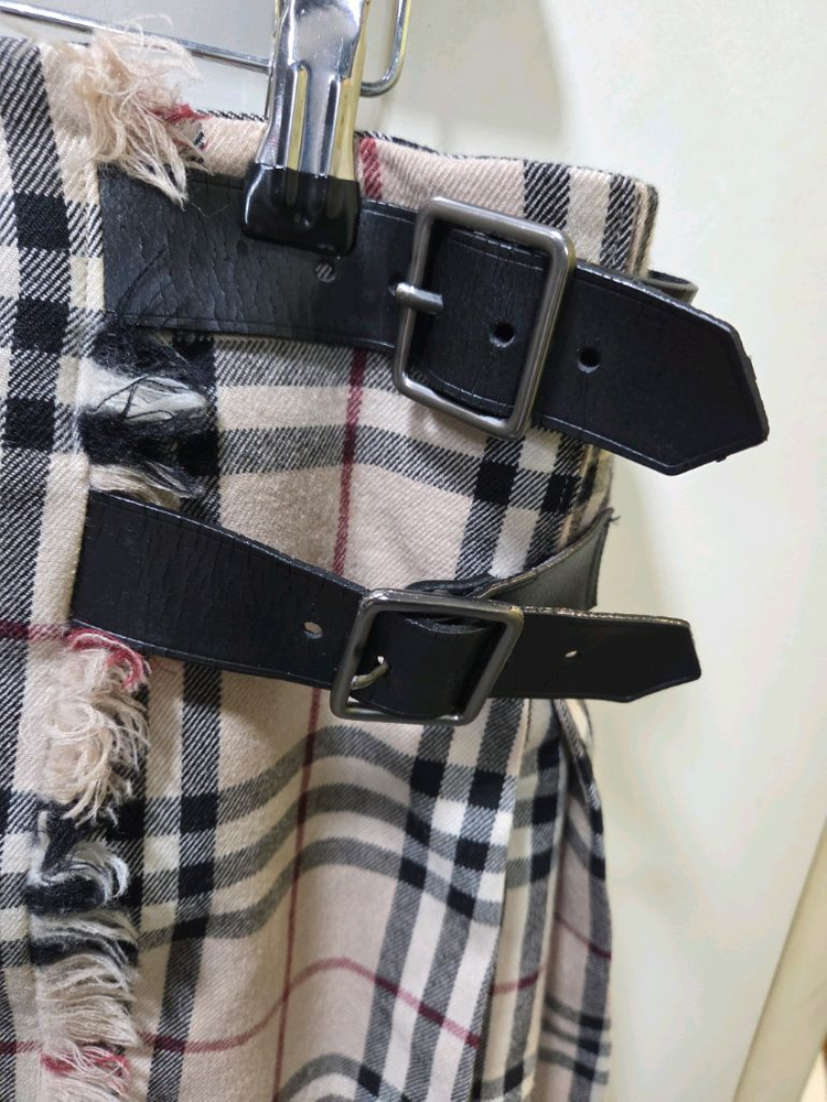 버버리 노바체크 스커트--1