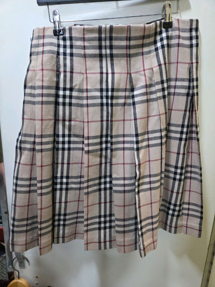 버버리 노바체크 스커트--3