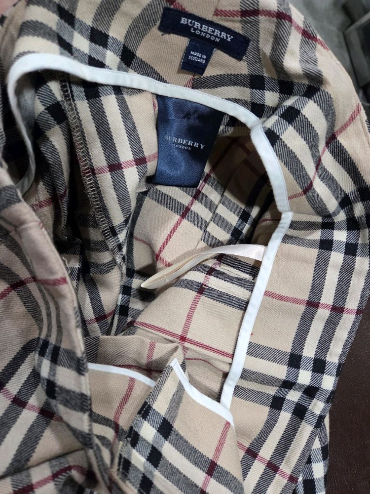 버버리 노바체크 스커트--5