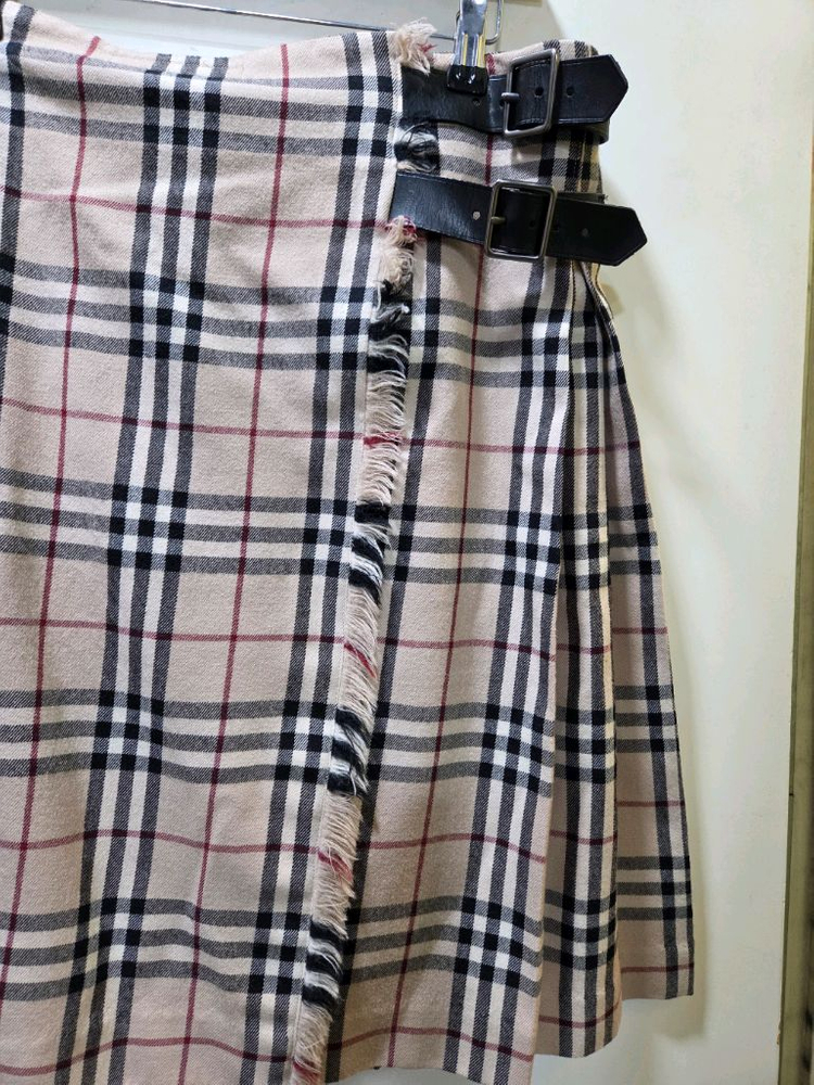 버버리 노바체크 스커트--7