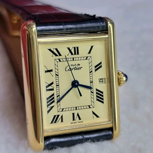 까르띠에 빈티지 탱크 머스트 XL 샴페인 다이얼 디버클