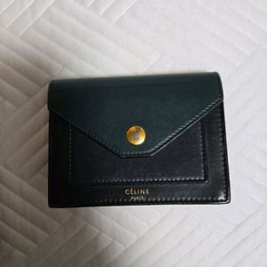 셀린느 반지갑 그린/블랙