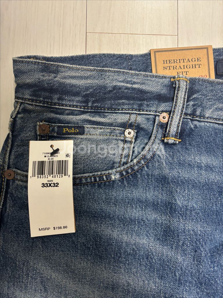 폴로 랄프로렌 디스트레스트 진 33x32--1