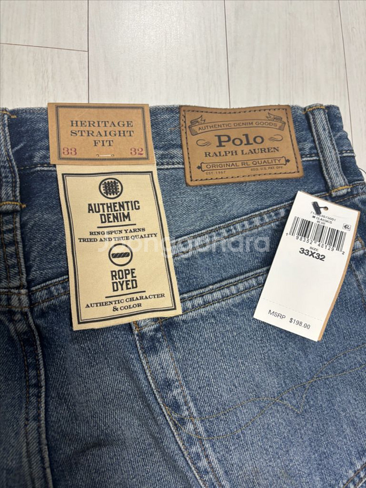 폴로 랄프로렌 디스트레스트 진 33x32--3