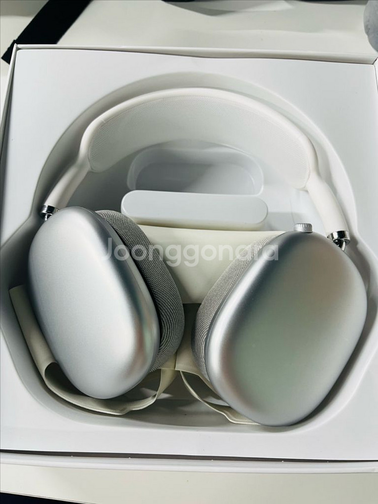 AirPods Max 스타일 블루투스 헤드폰 실버--0