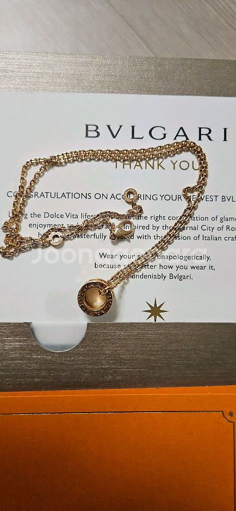 불가리 비제로원 락 긴체인 358350--1