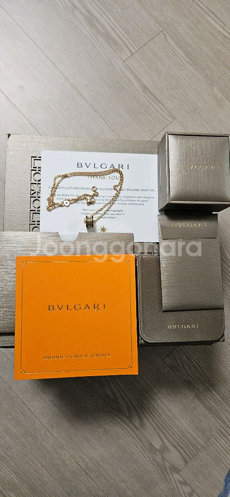 불가리 비제로원 락 긴체인 358350--3
