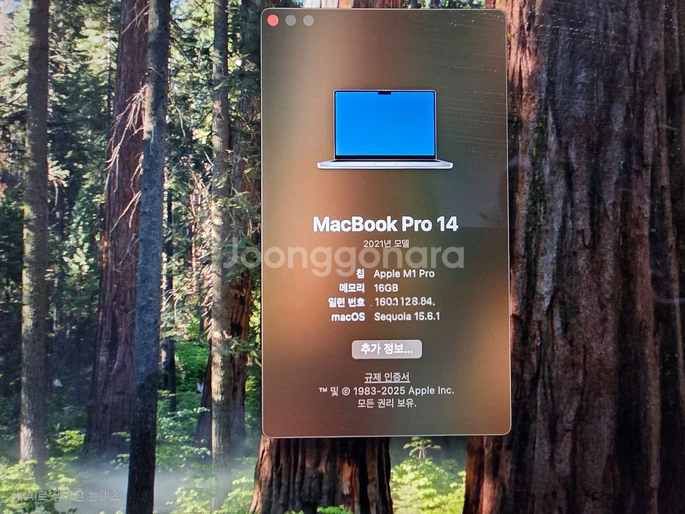맥북 프로 14M1 Pro 16GB 1TB스페이스 그레--1