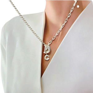 S925 실버 목걸이 CD 순은 목걸이