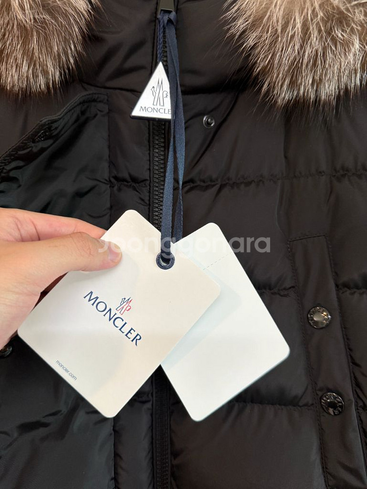 [0] 23 24 몽클레어 클로에 롱패딩 블랙 폭스퍼--7