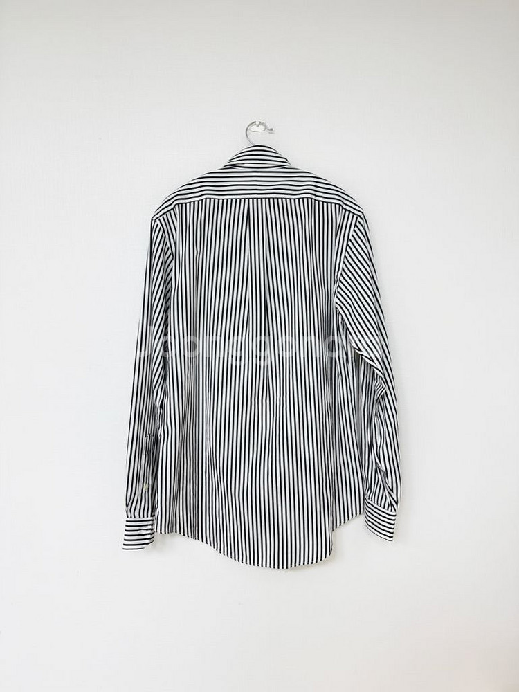 [S] 폴로 클래식핏 스트라이프 셔츠 블랙--1