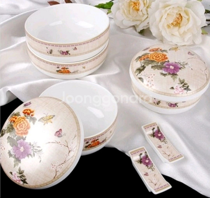 행남자기 단반상기(화촉) 8pcs--0