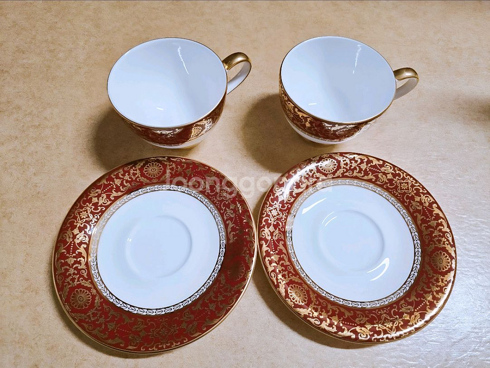 행남자기 커피세트 4pcs(윈저머룬)--2