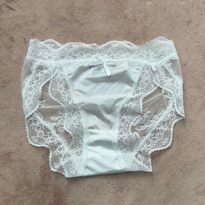 화이트 레이스 시스루 팬티
