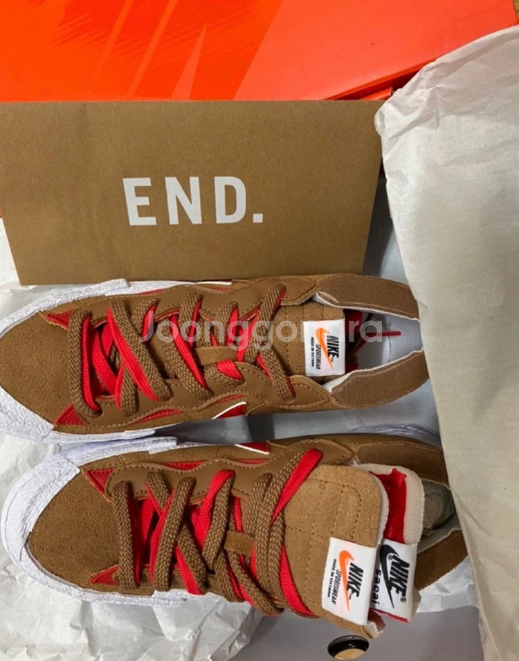 나이키 사카이 블레이저로우 브리티쉬 탄 새상품--0