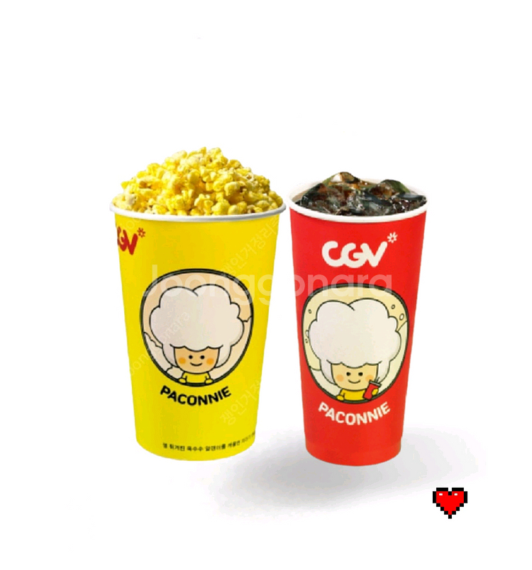 cgv 팝콘(M) + 음료(M)세트 교환권 (오늘까지)--0