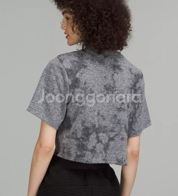 룰루레몬 LAB 릴랙스드 크롭 크루넥 티셔츠 0사이즈--1