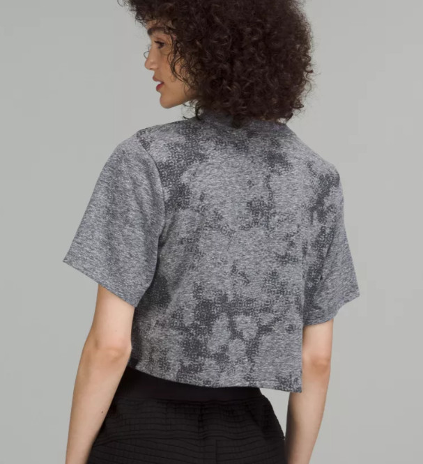 룰루레몬 LAB 릴랙스드 크롭 크루넥 티셔츠 0사이즈--1