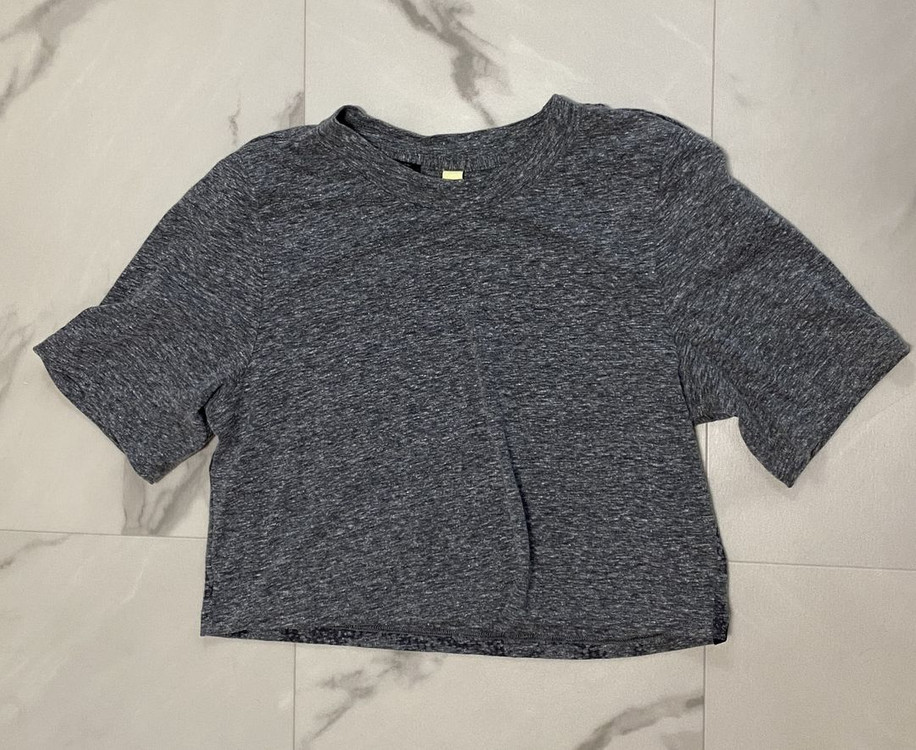 룰루레몬 LAB 릴랙스드 크롭 크루넥 티셔츠 0사이즈--2