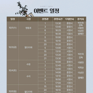 어쩔수가없다 무대인사 10월5일 16시 롯데 월드타워