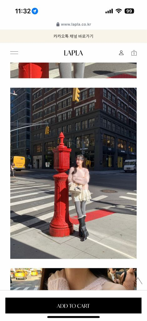 라플라 뉴 모모니트 핑크 택달린 새상품--2