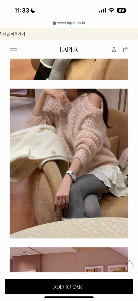 라플라 뉴 모모니트 핑크 택달린 새상품--4