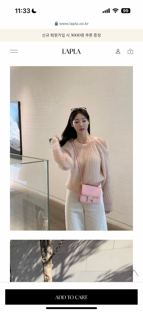 라플라 뉴 모모니트 핑크 택달린 새상품--9