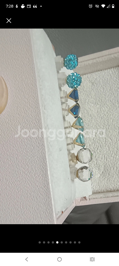 14k 볼 큐빅 이어링--4