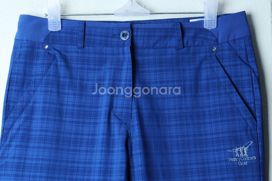 W(M-L) 헨리코튼 슬랙스 경량 바지 골프 체크--2