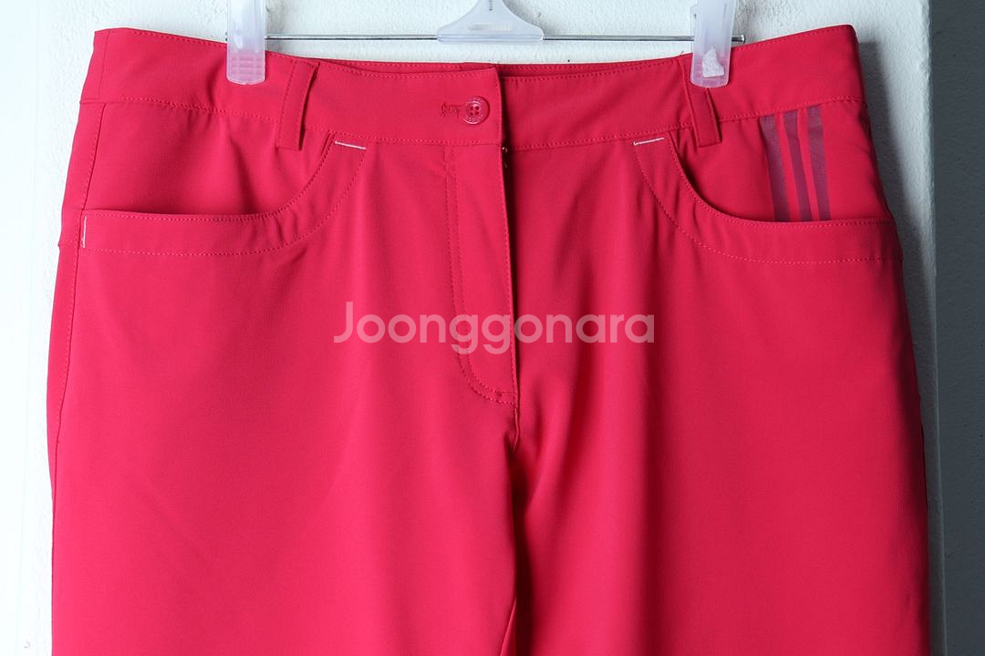 W(M-L) 아디다스 슬랙스 경량 바지 핑크 폴리--2