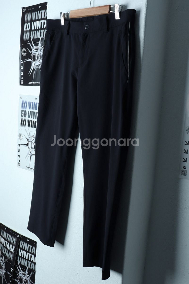 (L-XL) 르꼬끄 슬랙스 경량 바지 골프 블랙--0