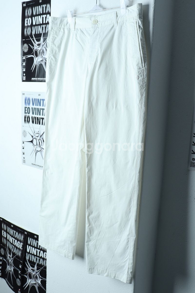 (L-XL) 헤지스 면바지 팬츠 골프 화이트--0