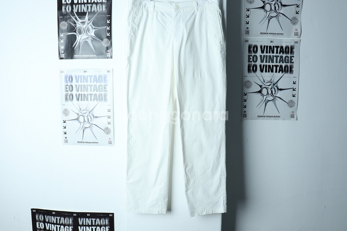 (L-XL) 헤지스 면바지 팬츠 골프 화이트--1