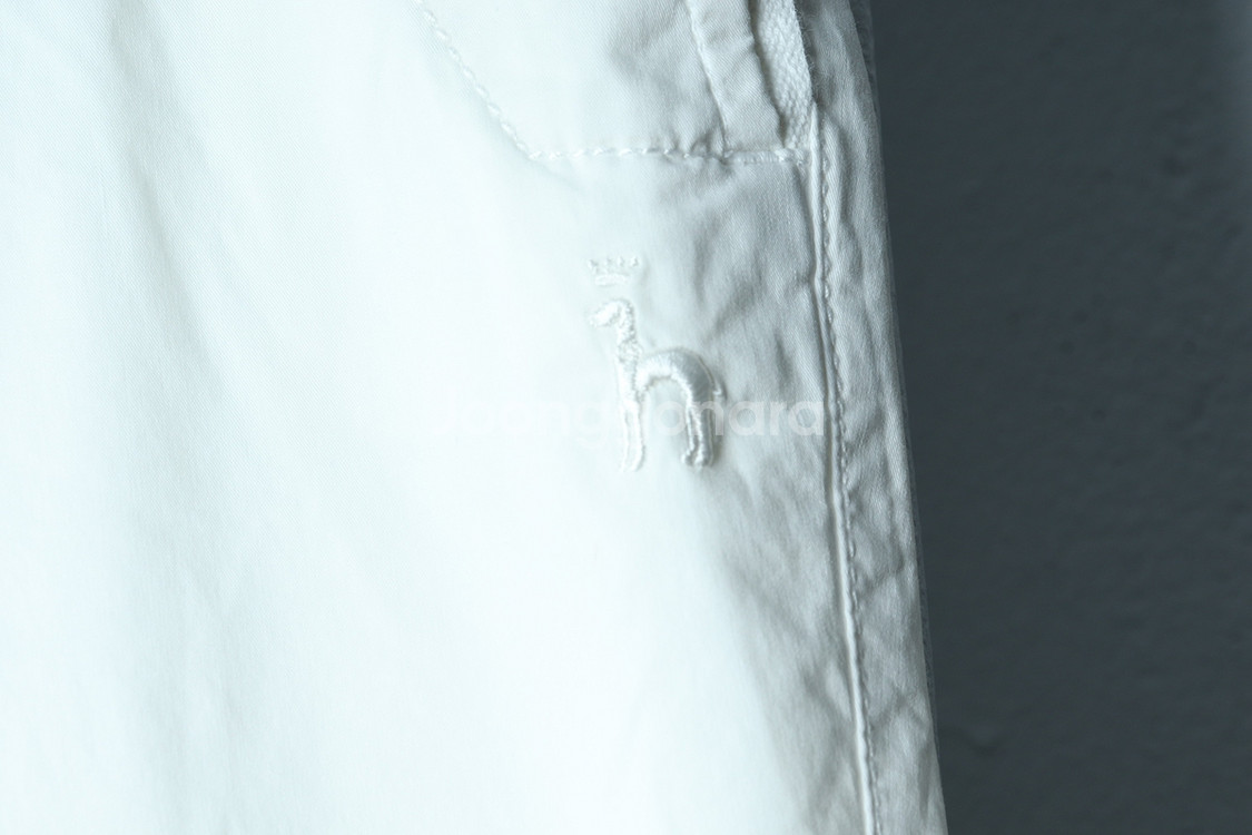 (L-XL) 헤지스 면바지 팬츠 골프 화이트--4