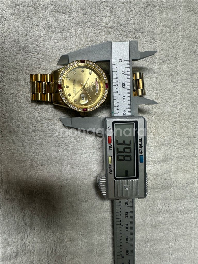 루치아노 G800702M 금장 데이데이트 빈티지시계판매--8