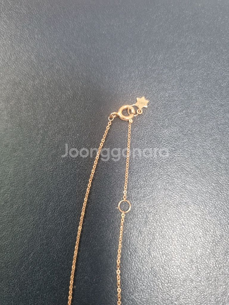 14k 로즈골드 천연다이아나비 목걸이 백화점정품--1