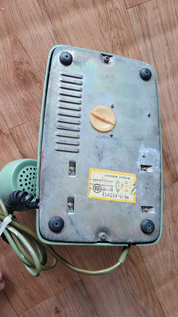 녹두색다이알전화기--3