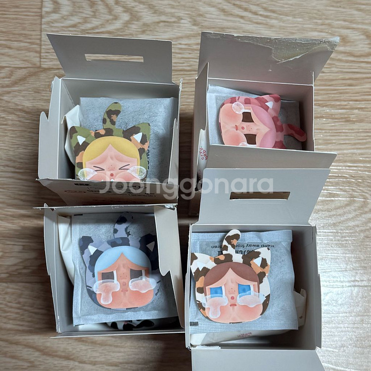 크라이베이비 표범냥이 키링 팝마트 데님 빈티지 핑크--0