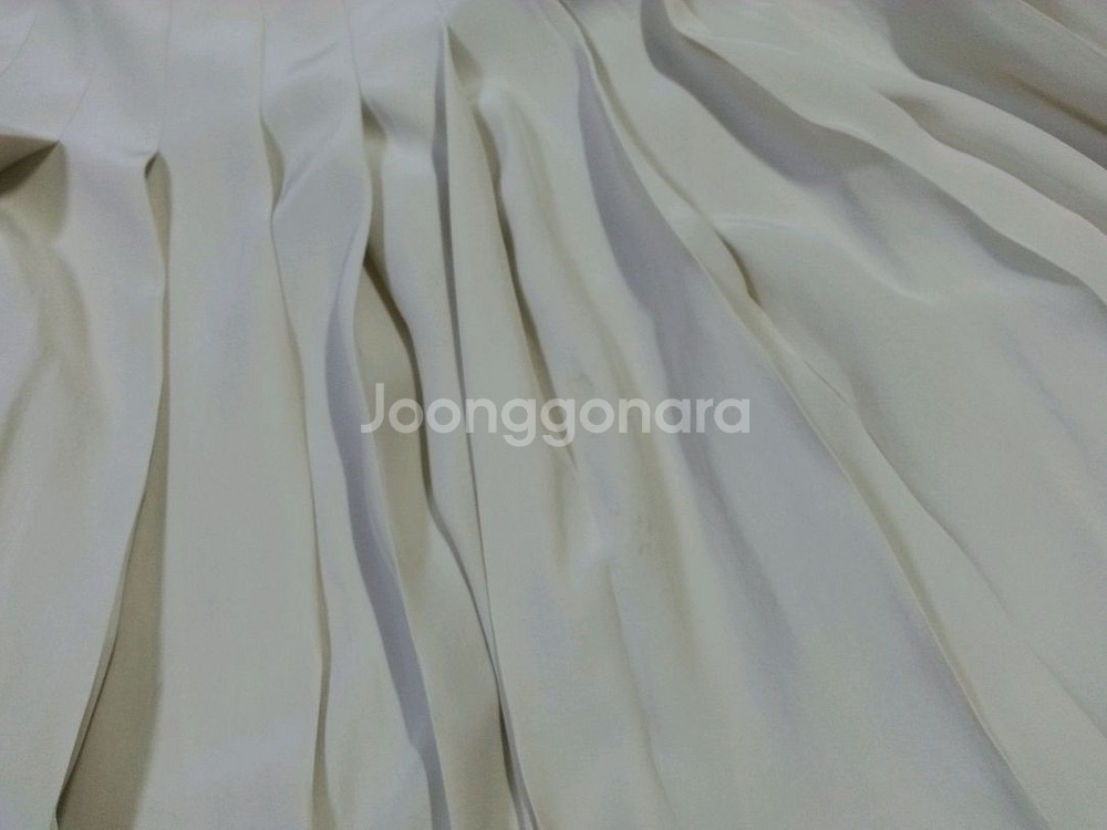 PRADA 프라다 실크 플리츠 스커트--3