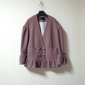 럭키슈에뜨 프릴 울 코트 프리 사이즈 정품 사이즈 프