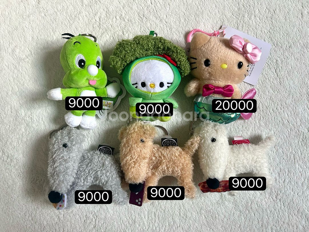 인기 키링 인형 (산리오,짱구,크라잉,미피,퍼글러 등등--3