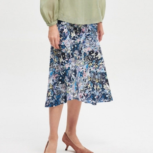 마인 mine 한섬 패턴 스커트 55 사이즈 정품 사이