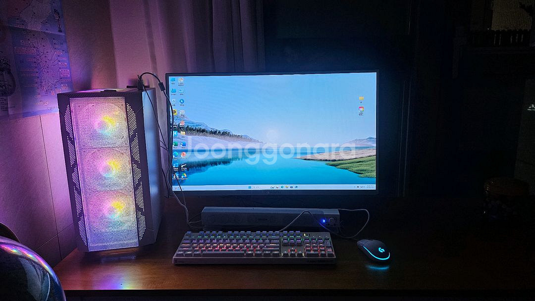 고사양 게잉싱 컴퓨터 풀셋트 3060ti 32인치모니터--3