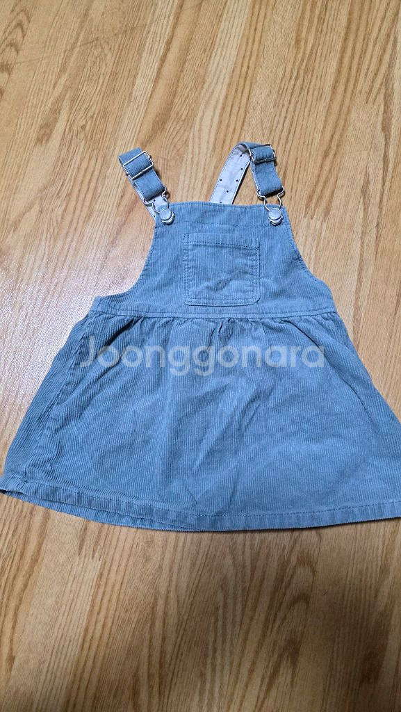 자라 베이비 골덴 멜빵 원피스--0