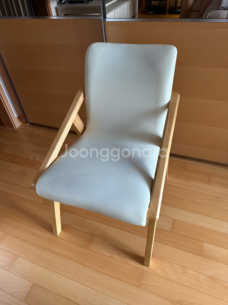 원목 가죽 거실의자 식탁의자 체어 우드 쇼파 이케아 한--9