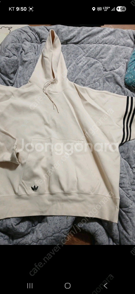 아디다스 크림 후드티 3xl--0