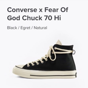 컨버스 x 피어오브갓(FOG) 척70S 하이 블랙