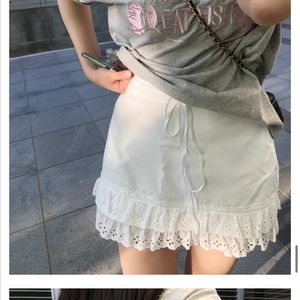 제니오 레이스 펀칭 스커트 새상품